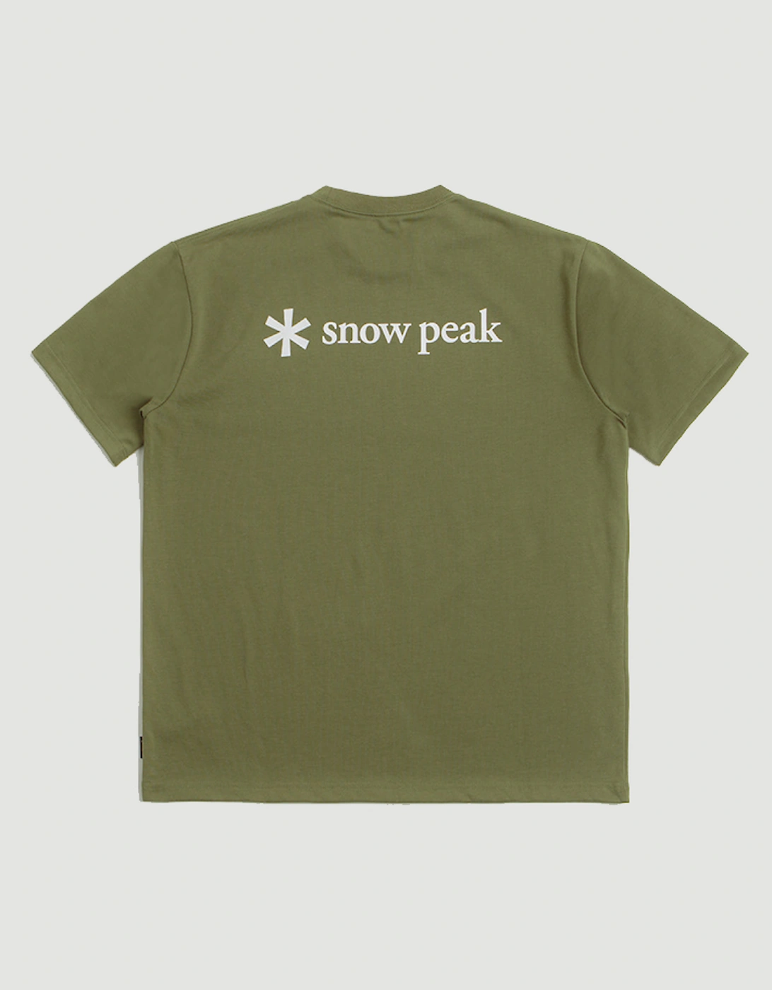 Snowpeak Men's Tan Snow Peak Back Printed Logo T-Shirt  40 Large