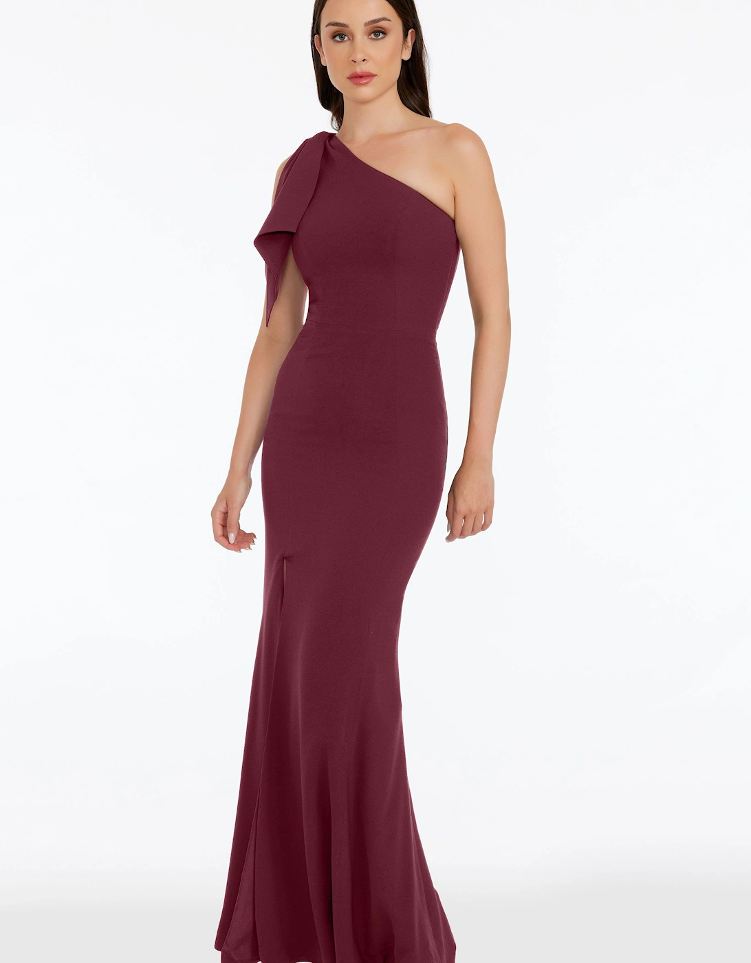 Georgina Bow Detail Maxi Dress Plain, 2 of 1