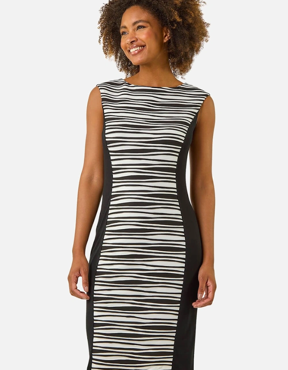 Lined Contrast Shift Dress, 2 of 1