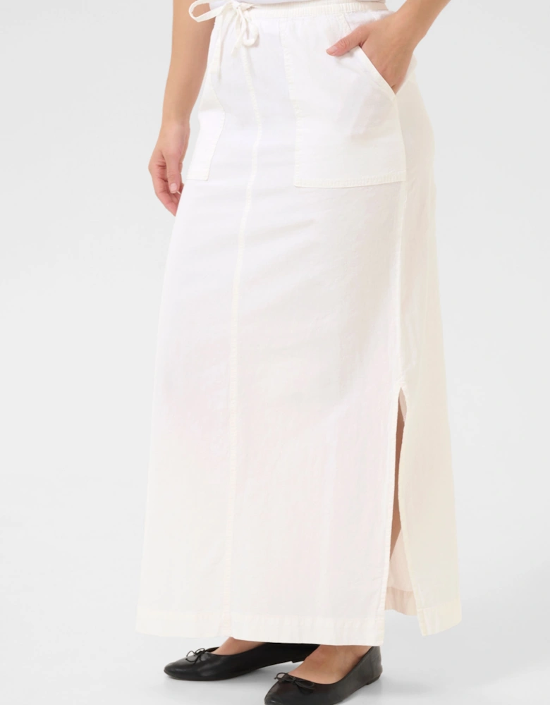 KAnaya Elastic Waist Pockets Maxi Skirt Plain