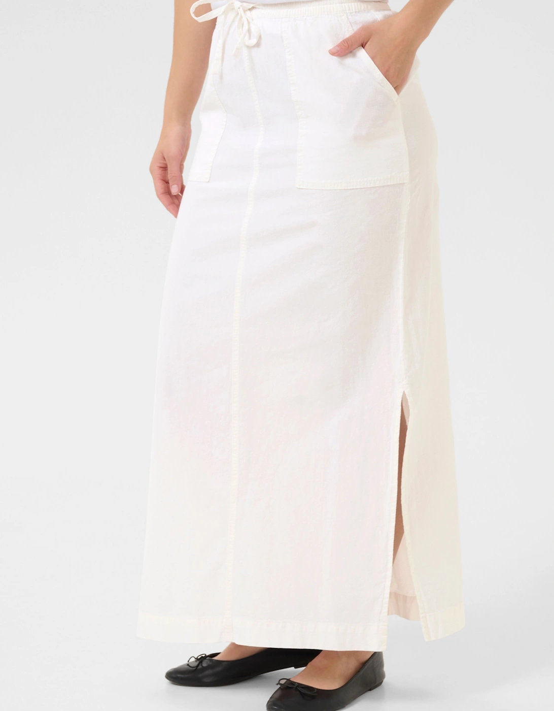 KAnaya Elastic Waist Pockets Maxi Skirt Plain, 2 of 1