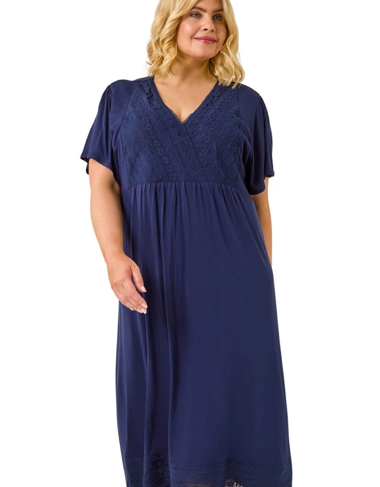 Curve Lace V-Neck Dress