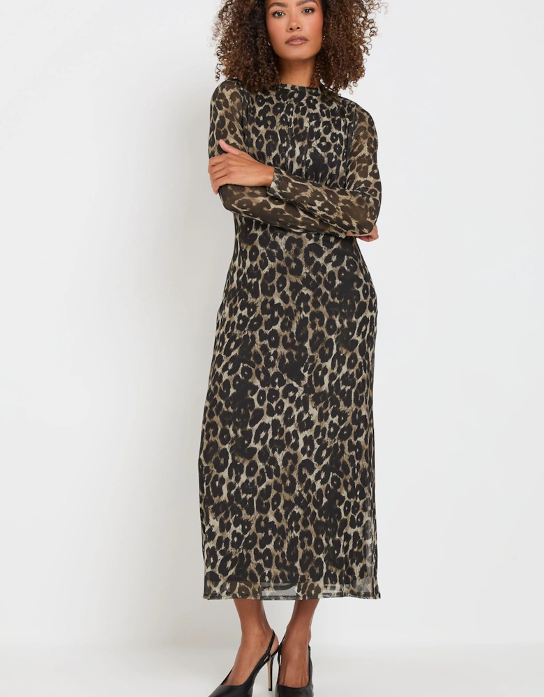 Women's Mesh Animal Print Dress