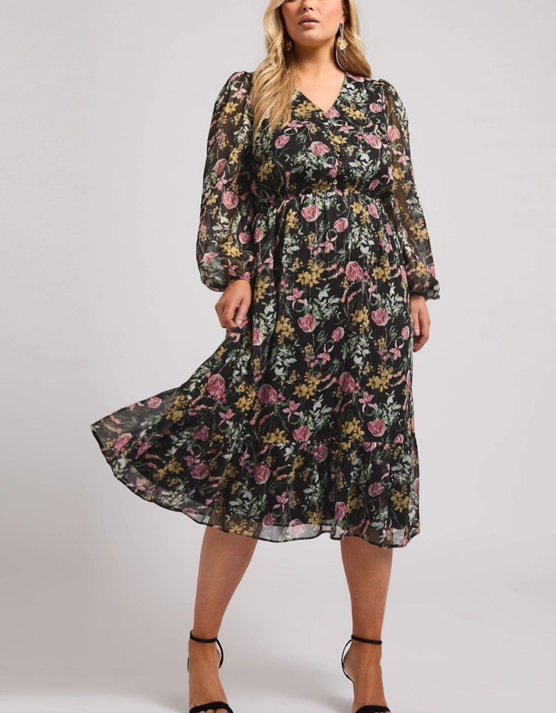 Floral Button Front Dress