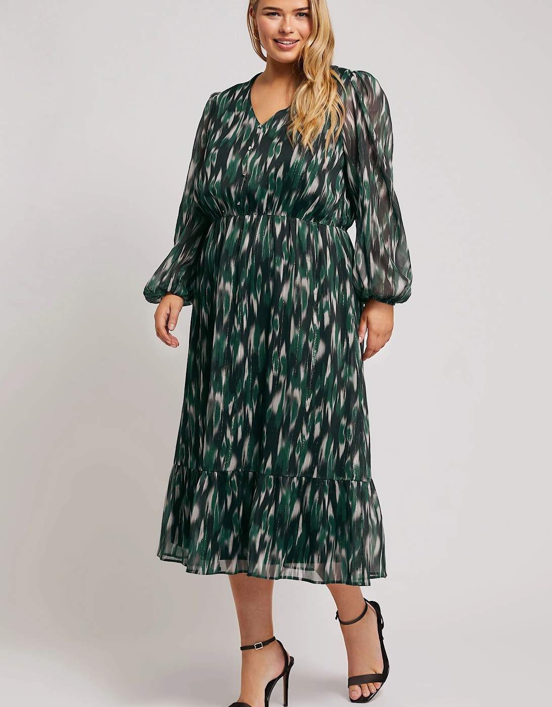 Abstract Print Midaxi Dress, 2 of 1