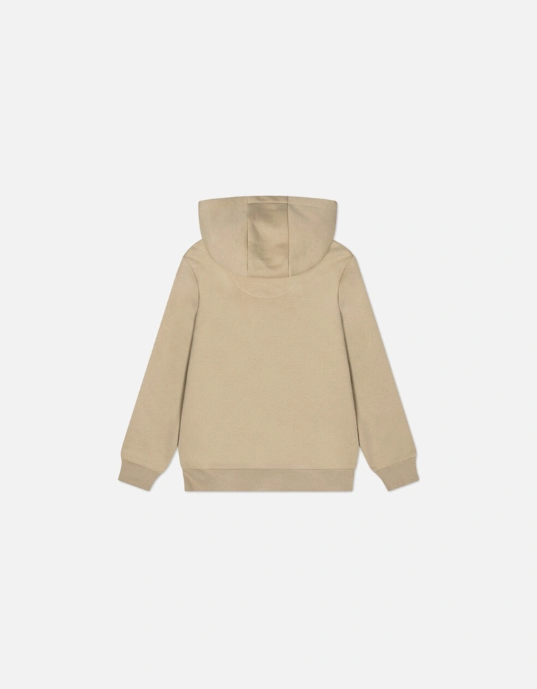 BEIGE HOODED SWEATSHIRT