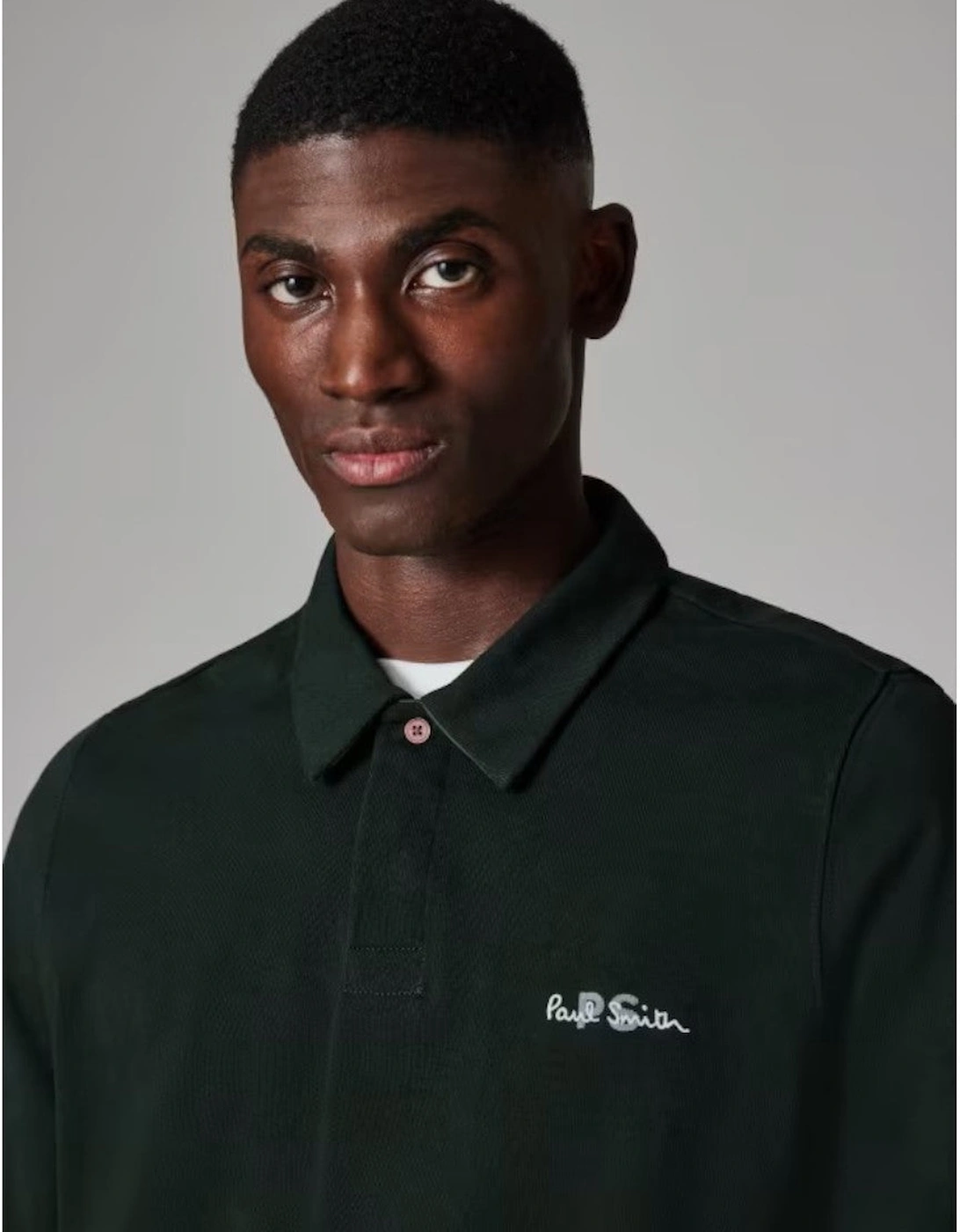 PS LS PS Emb Polo Shirt 38 Green