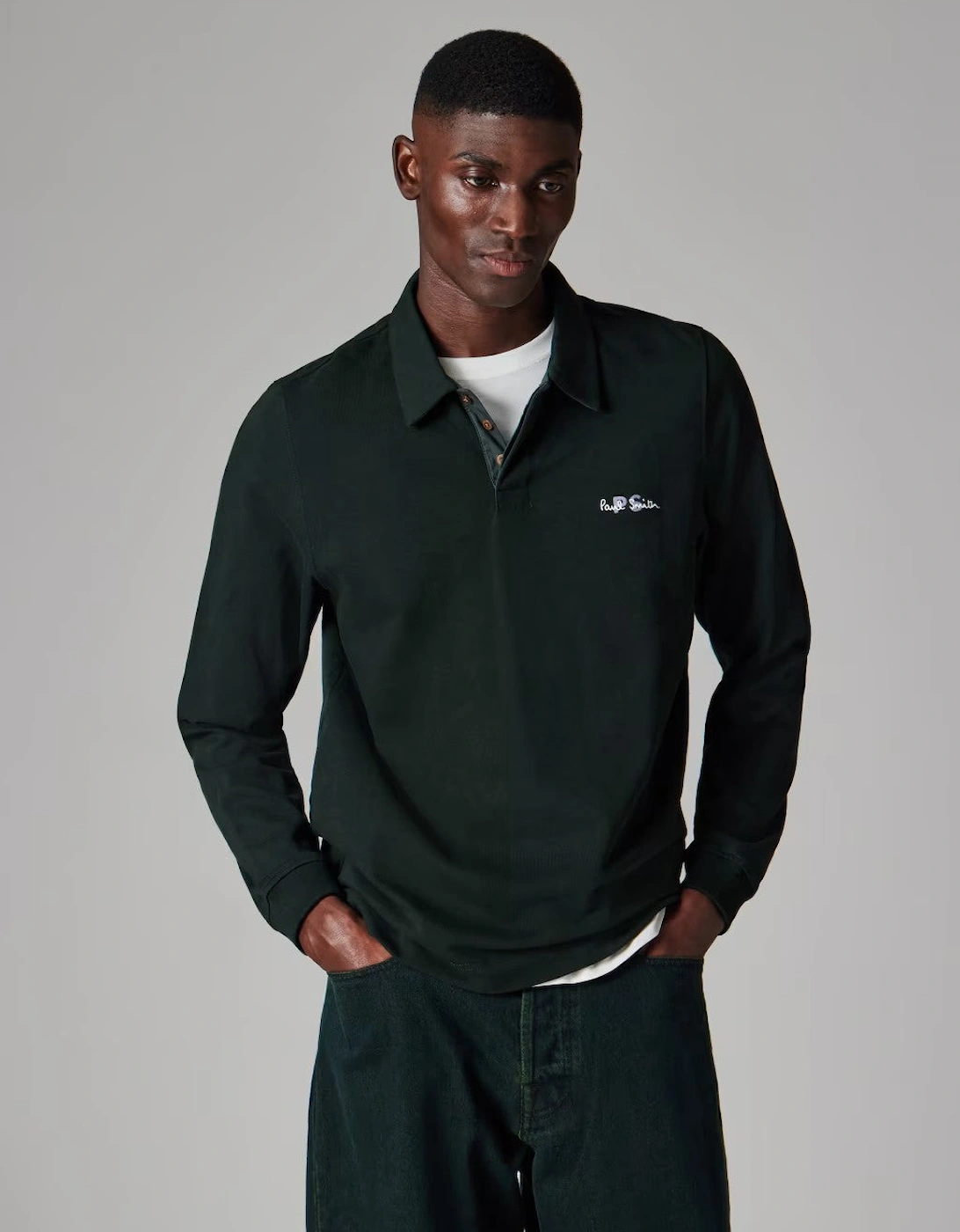 PS LS PS Emb Polo Shirt 38 Green