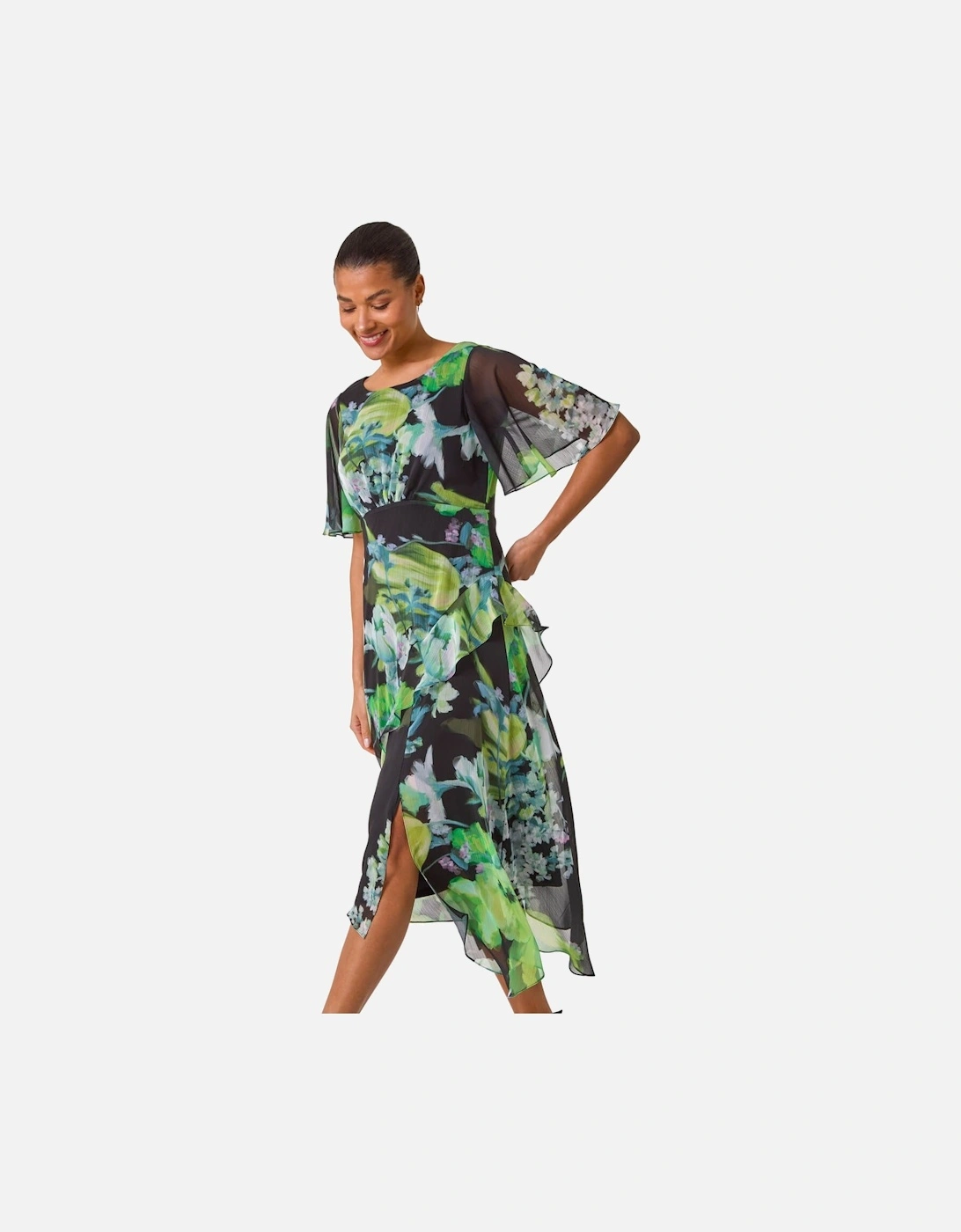 Botanical Floral Frill Dress, 2 of 1