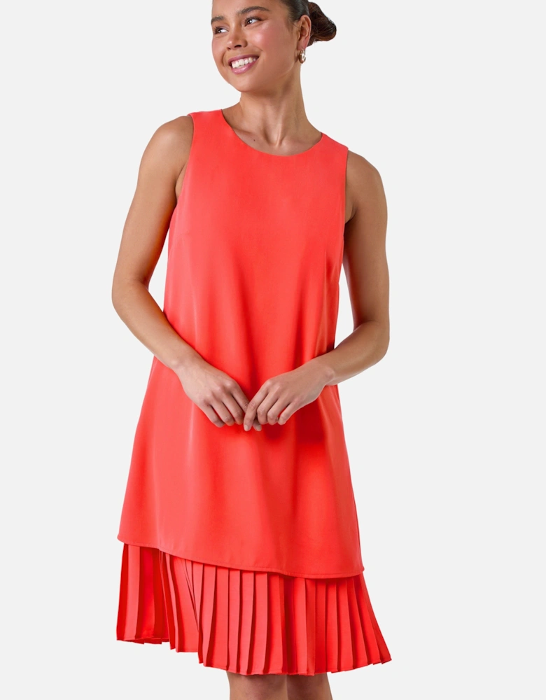Petite Pleated Hem Shift Dress