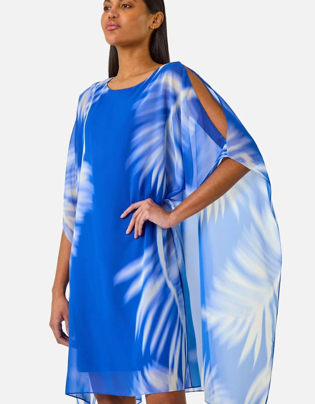 Watercolour Fern Chiffon Dress, 2 of 1