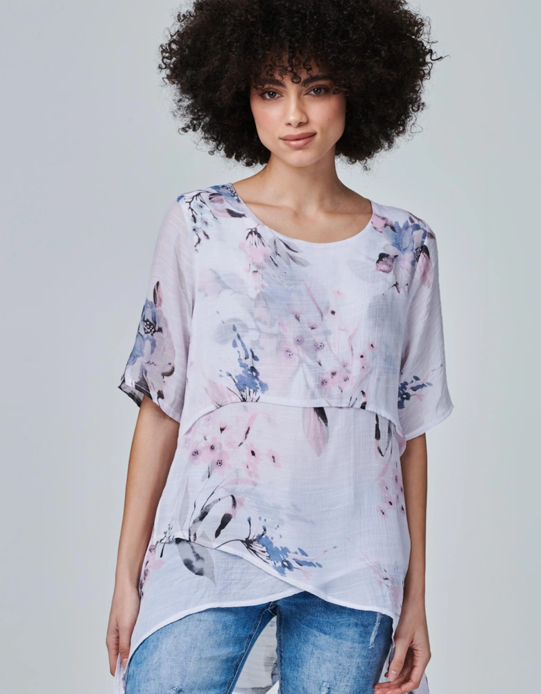 Floral Layered Relaxed Fit Blouse