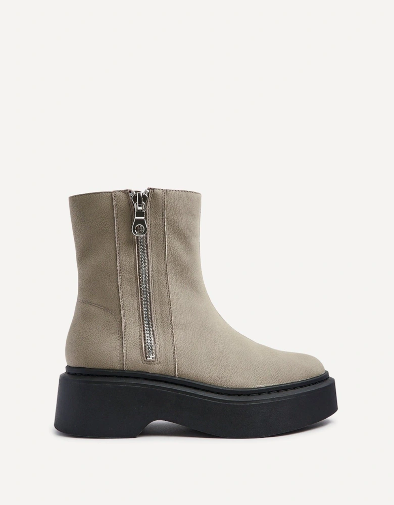 Valley Taupe Nubuck Chunky Platform Boot