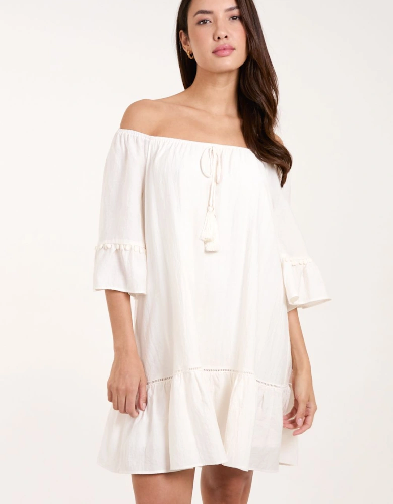 On Off Shoulder Tunic Dress