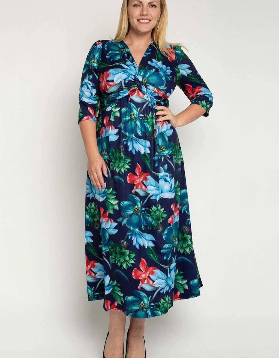 Twist Front Maxi Jersey Dress, 2 of 1
