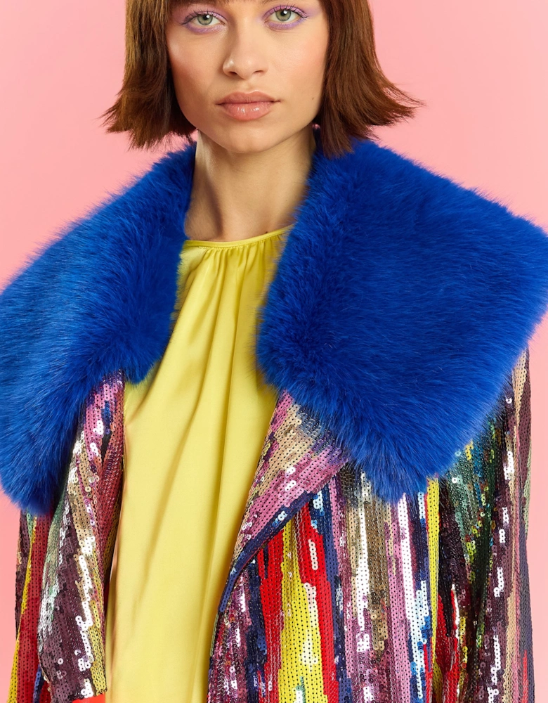 Bamboo Sequins Midi Trench Coat