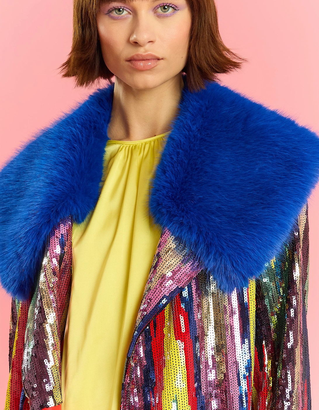 Bamboo Sequins Midi Trench Coat