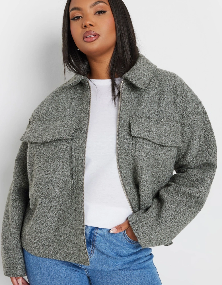 Cropped Boucle Jacket