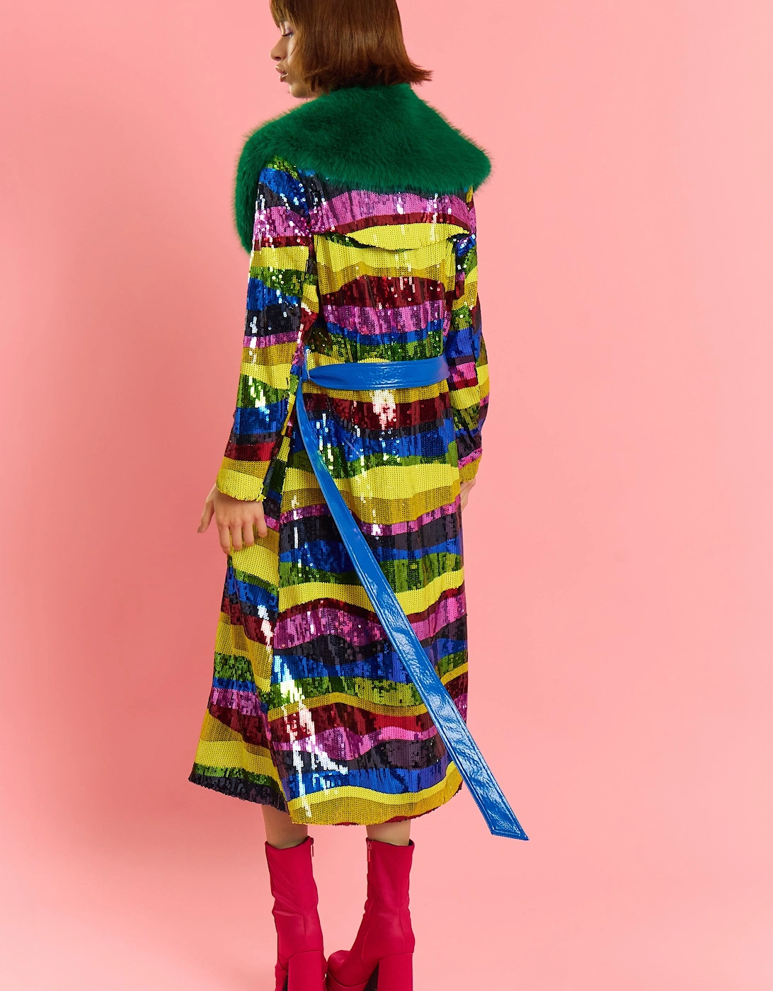 Bamboo Sequins Trench Coat