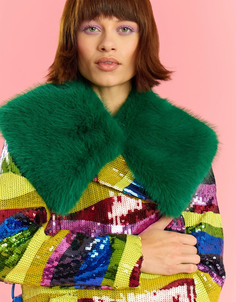 Bamboo Sequins Trench Coat