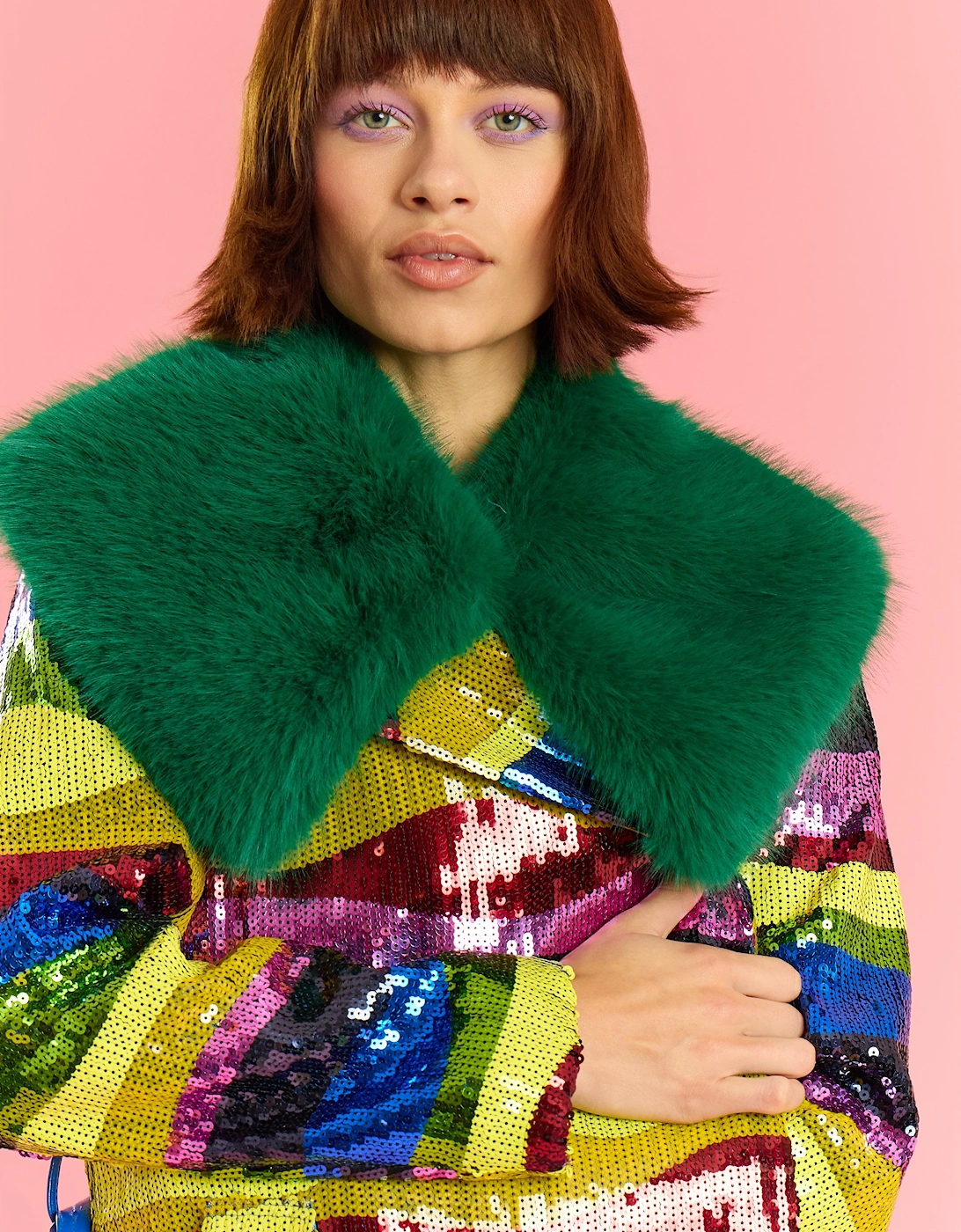 Bamboo Sequins Trench Coat