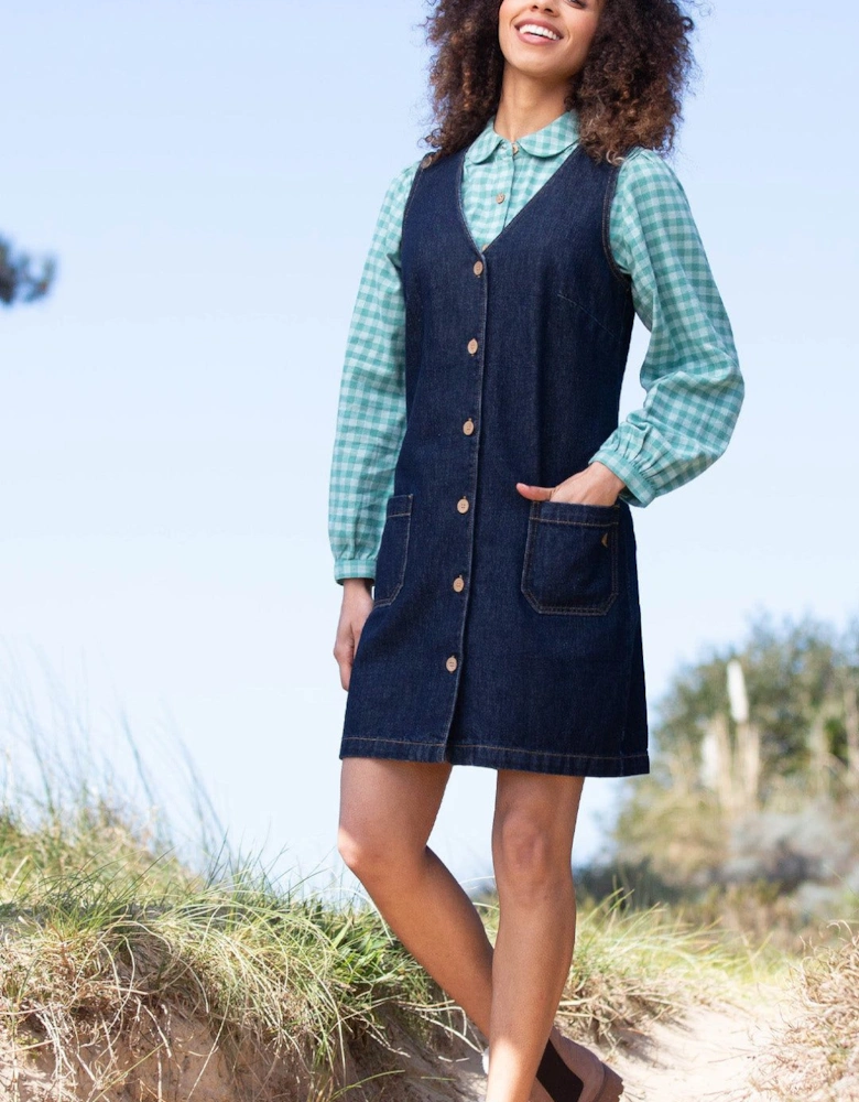 Purewell Denim Pinafore Dress