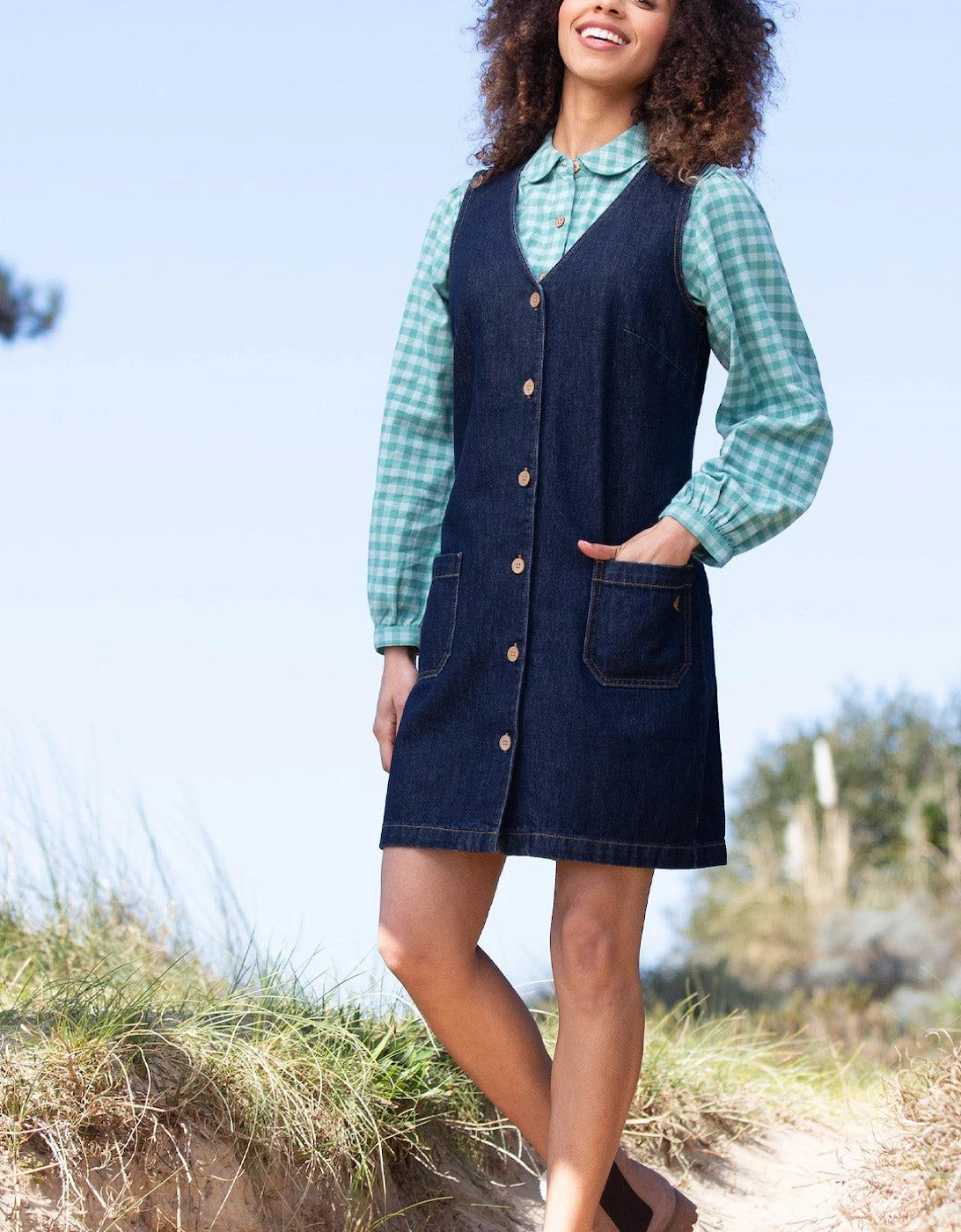 Purewell Denim Pinafore Dress, 2 of 1