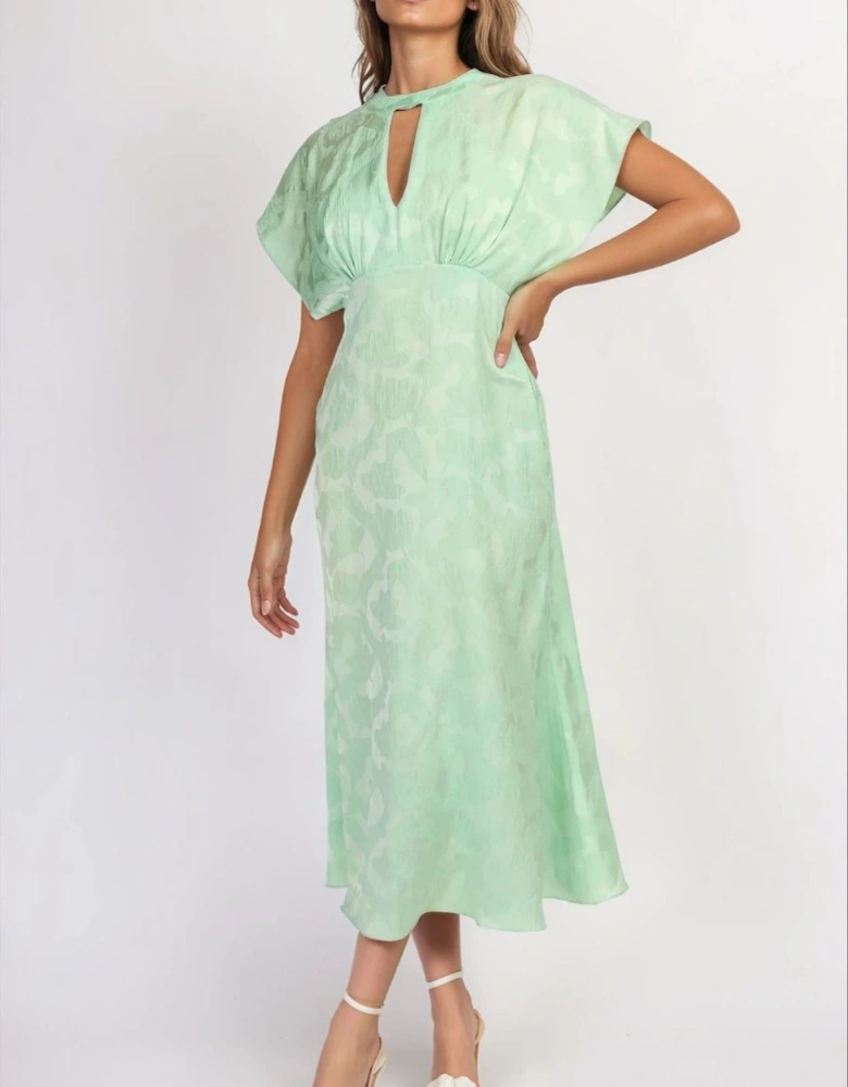 iSKA Sage Floral Jacquard Midaxi Dress