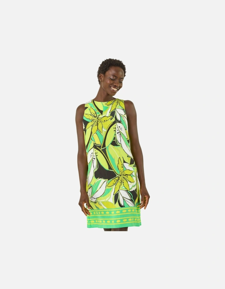 Tropical Leaf Border Shift Dress