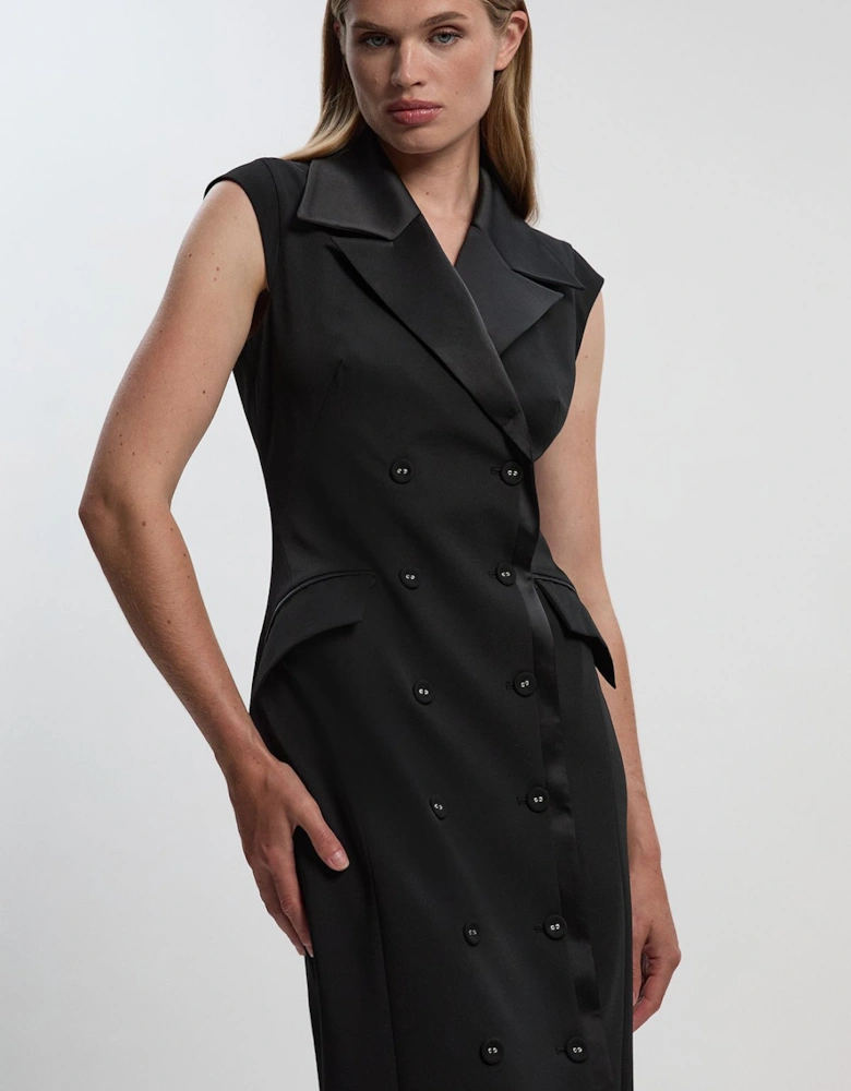 Tailored Tux Pencil Dress