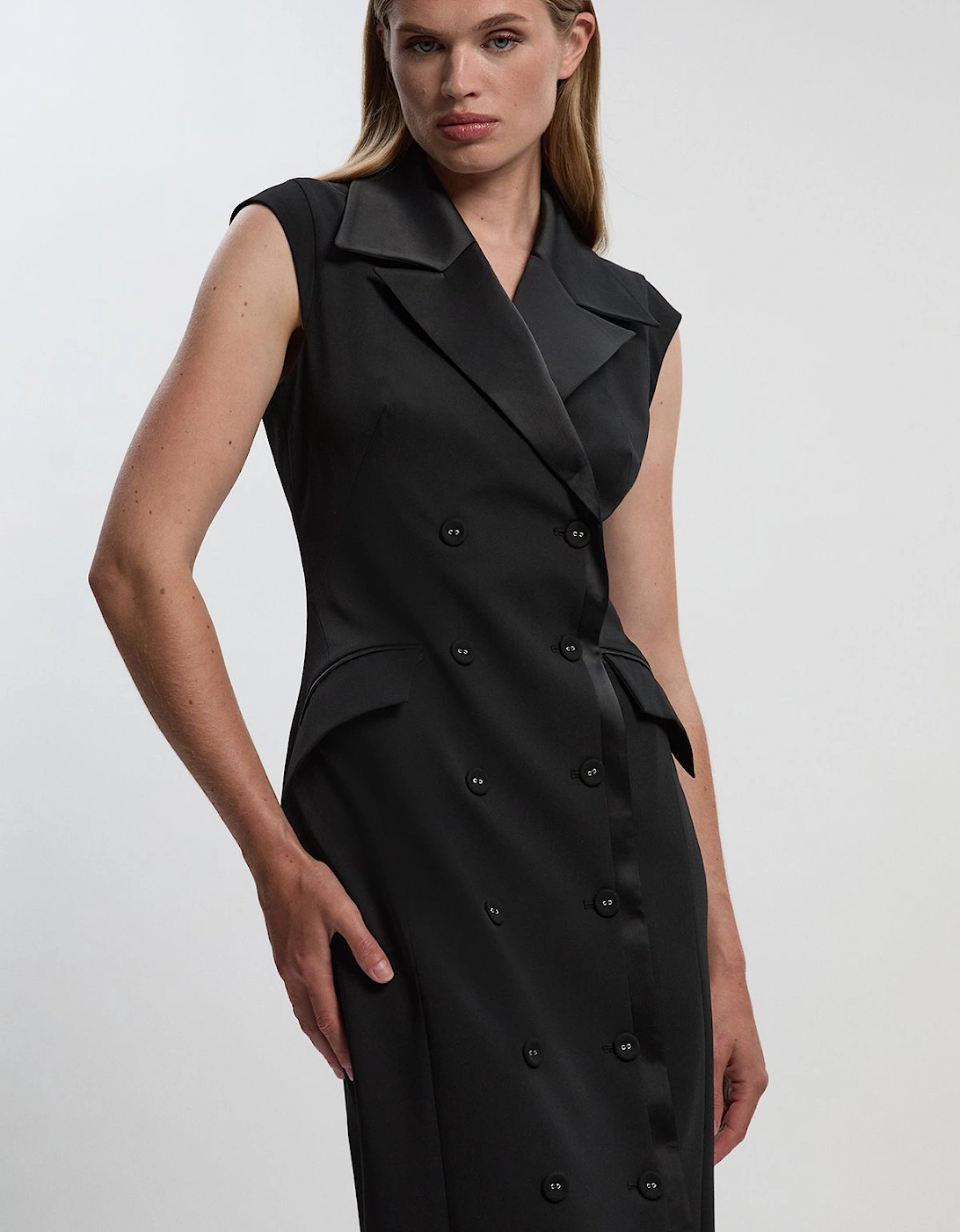 Tailored Tux Pencil Dress, 2 of 1