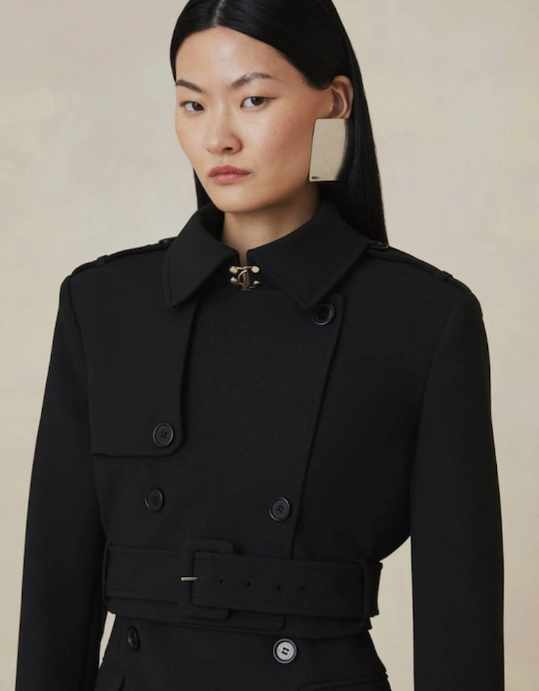 Petite The Founder Compact Stretch Cropped Tailored Blazer