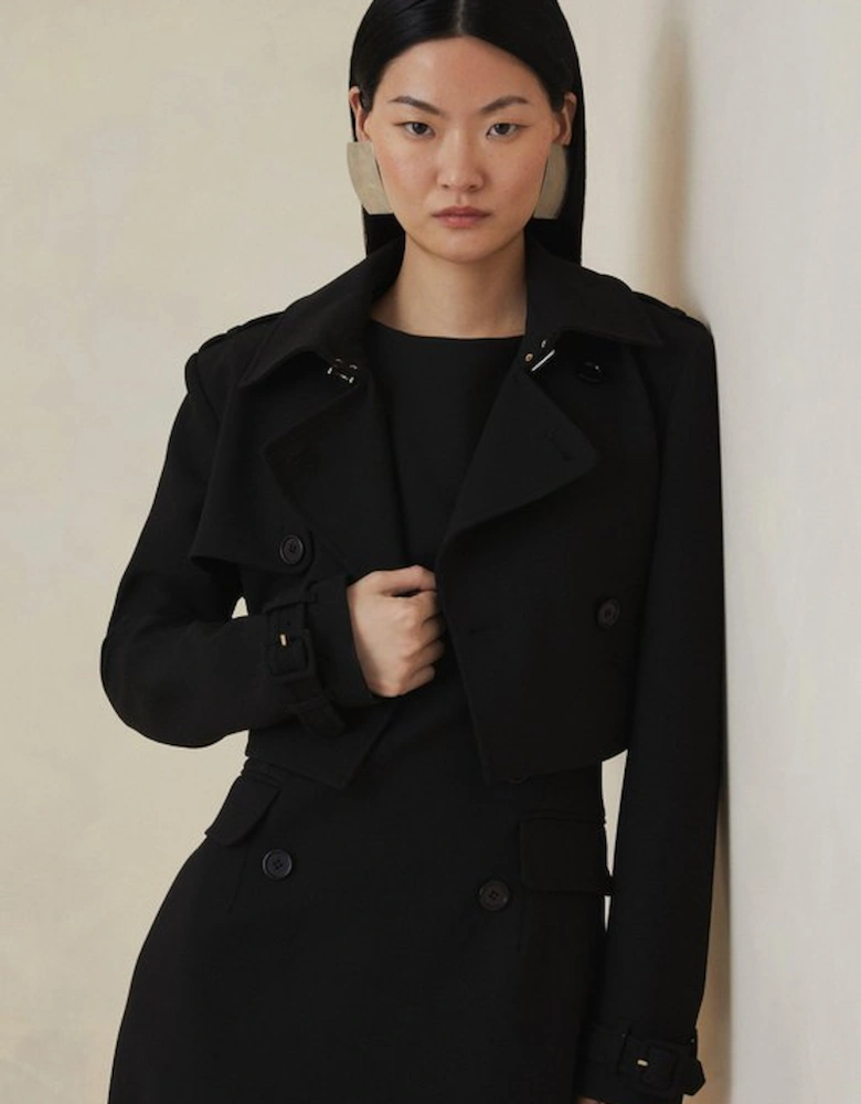 Petite The Founder Compact Stretch Cropped Tailored Blazer