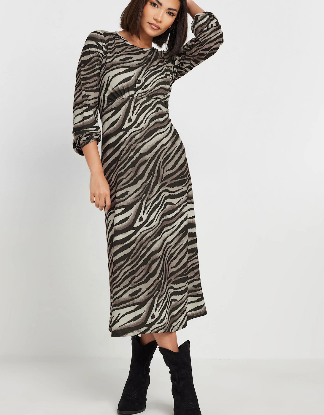 Petite Zebra Print Dress, 2 of 1