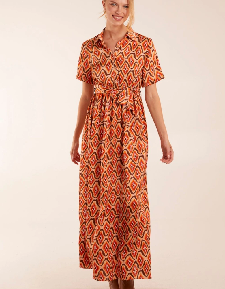 Maxi Shirt Belt Dress