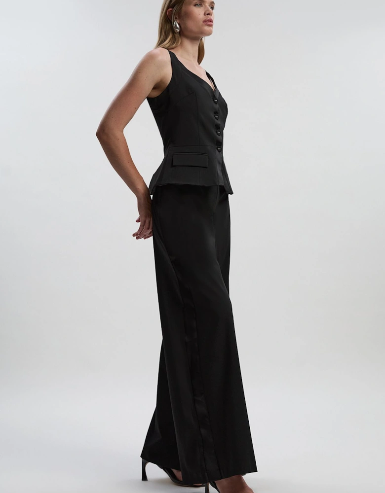 Tailored Tux Wide Leg Jumpsuit