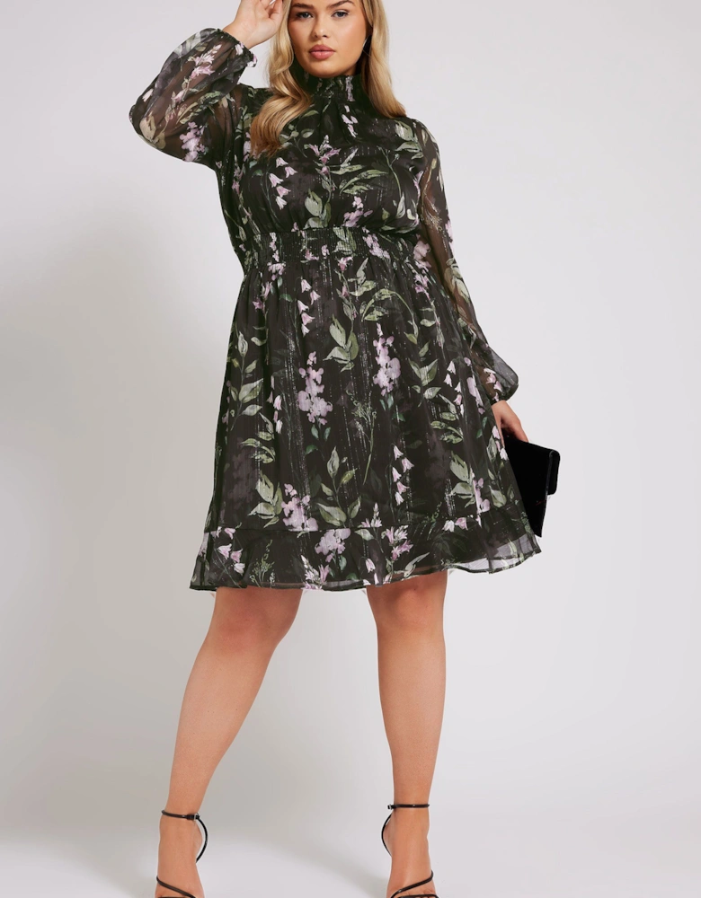 Floral Print Mini Dress