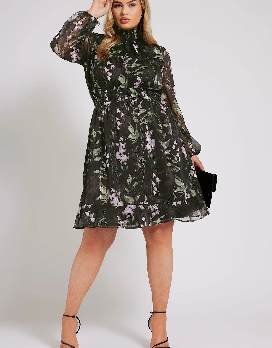 Floral Print Mini Dress, 2 of 1