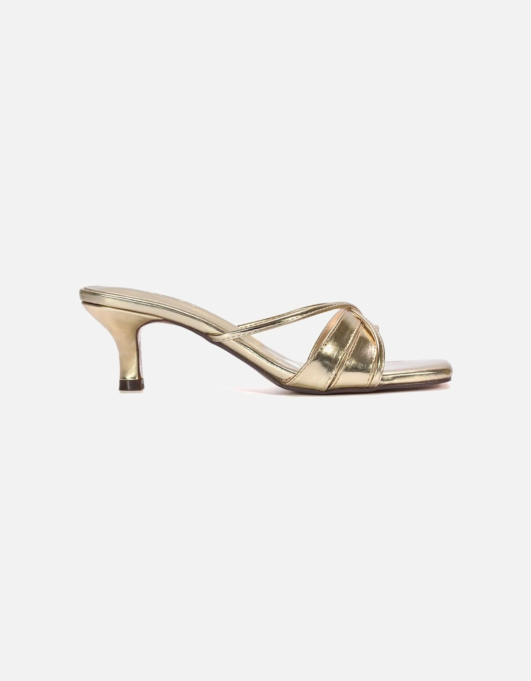 'Claudia' Mid Heeled Sandal Slip On Mules With Square Toe, 2 of 1