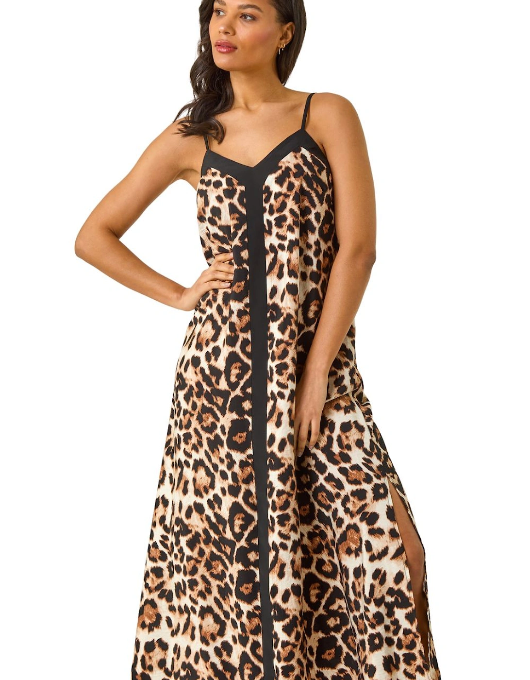 Animal Print Strappy Maxi Dress, 2 of 1