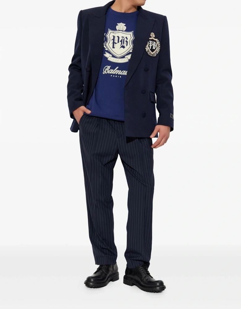 College Emblem Sweatshirt Blue