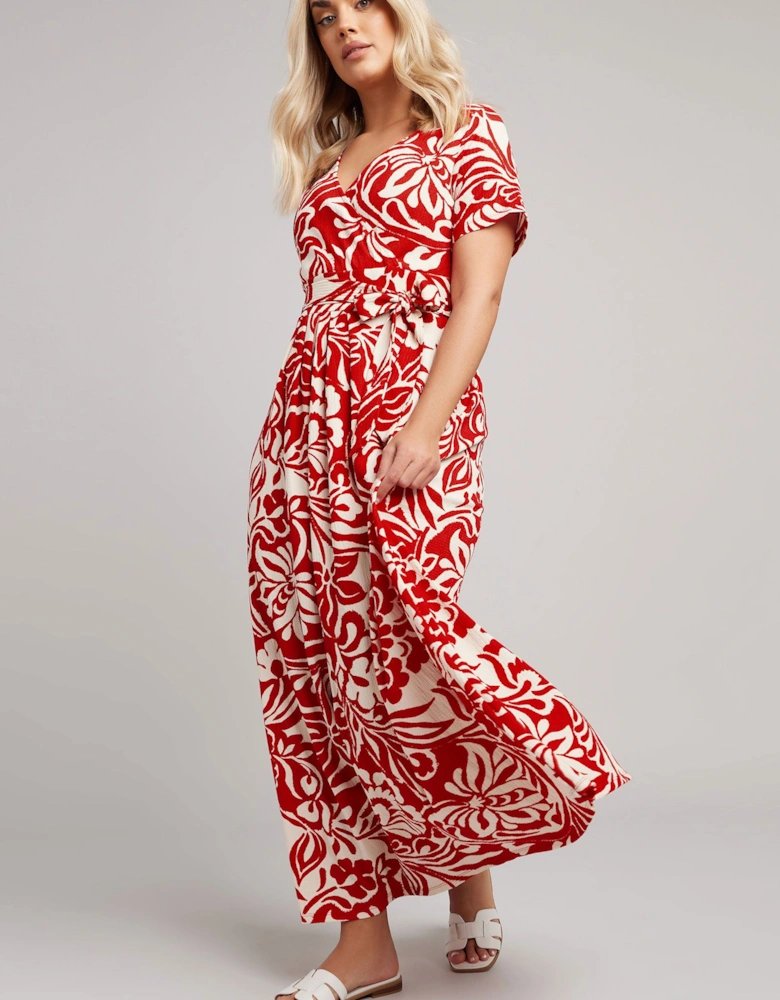 Floral Maxi Wrap Dress