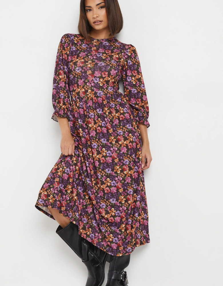 Petite Floral Midi Dress