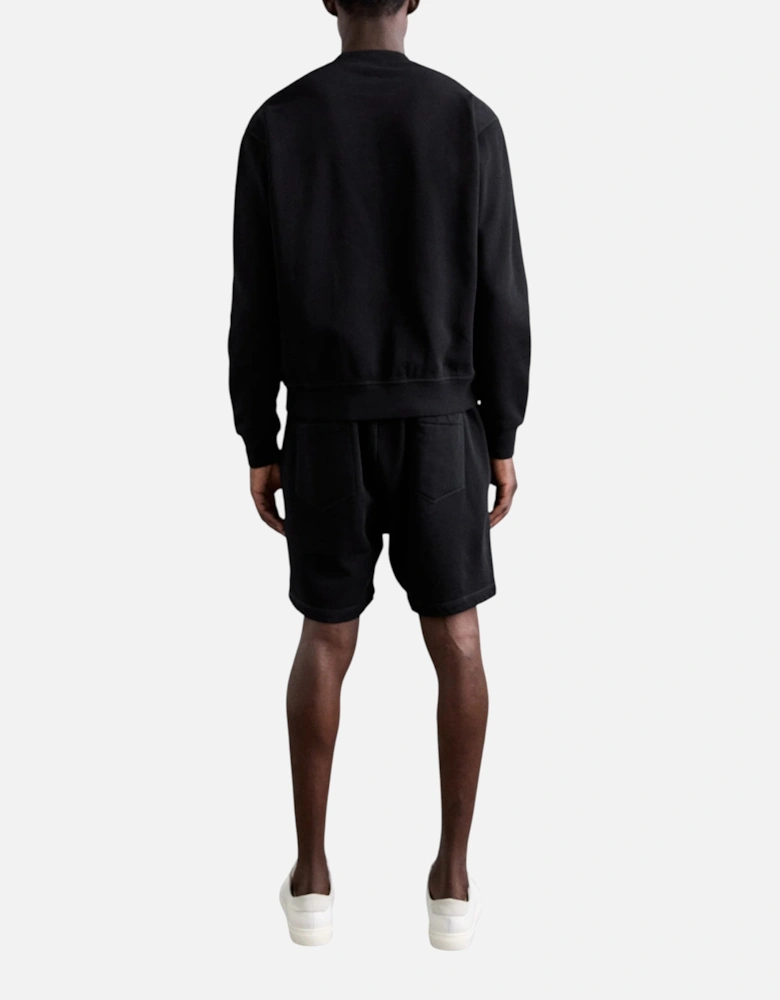 Mens Sweatshirt Icon Pullover Crew Neck Jumper Cotton Black Cool Fit