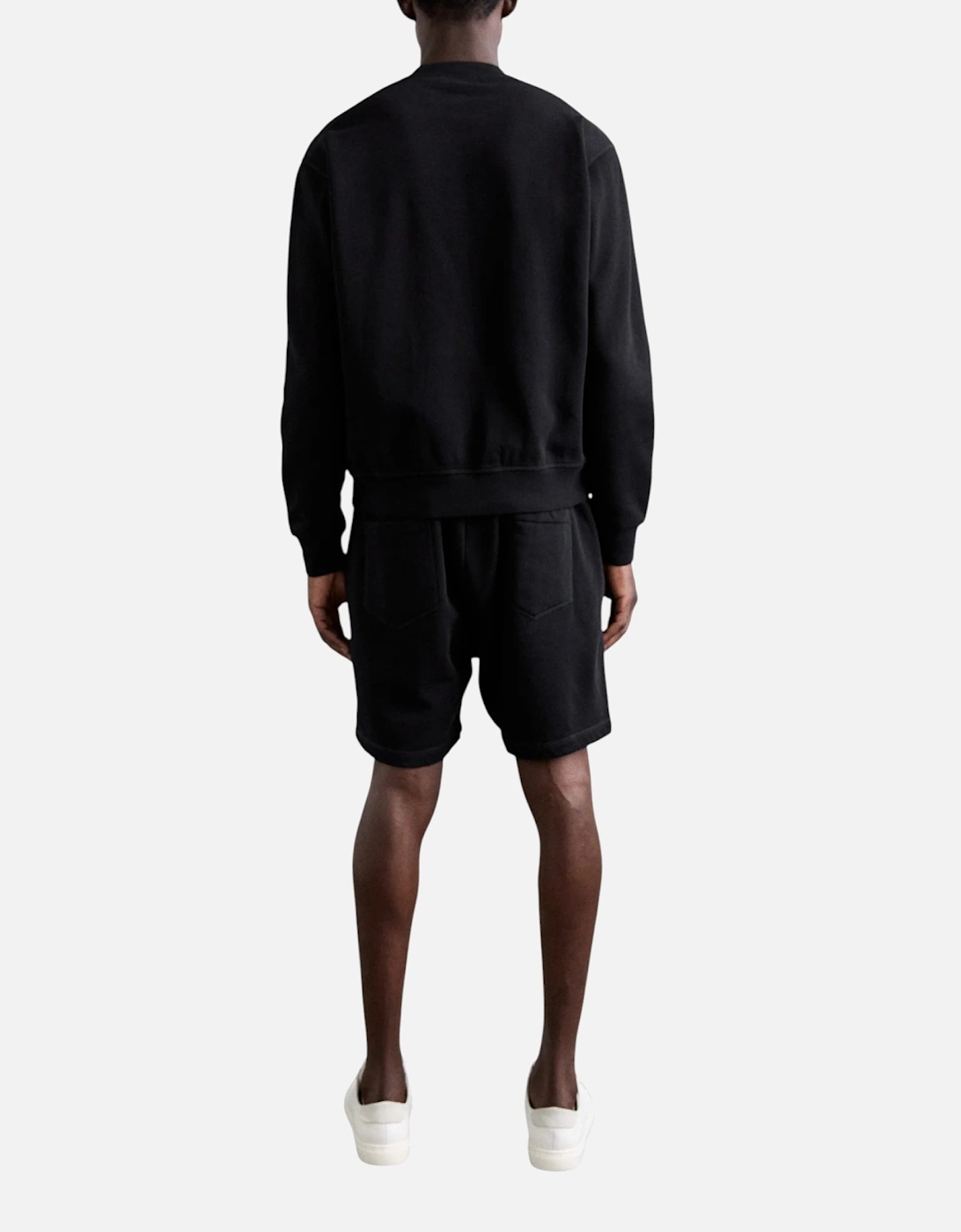 Mens Sweatshirt Icon Pullover Crew Neck Jumper Cotton Black Cool Fit