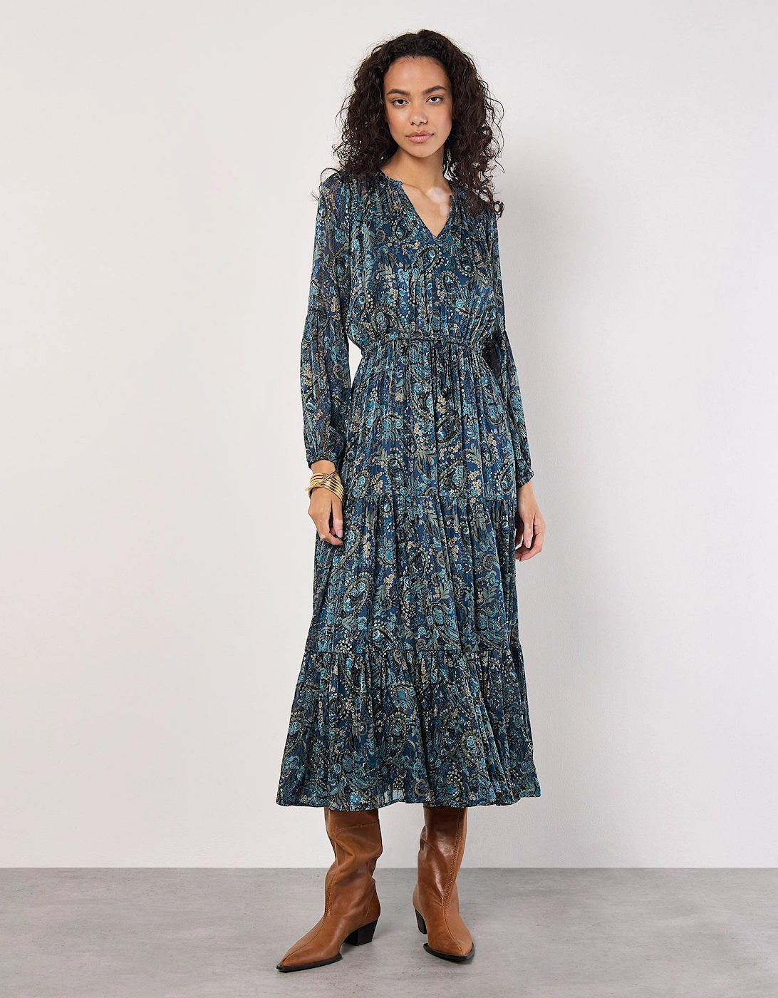 Paisley Sparkle Midaxi Dress, 2 of 1