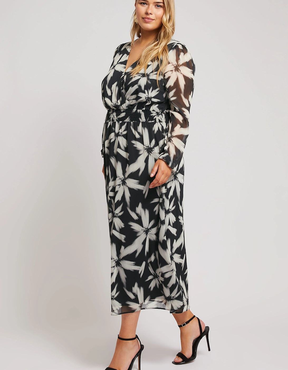 Printed Maxi Wrap Dress, 2 of 1