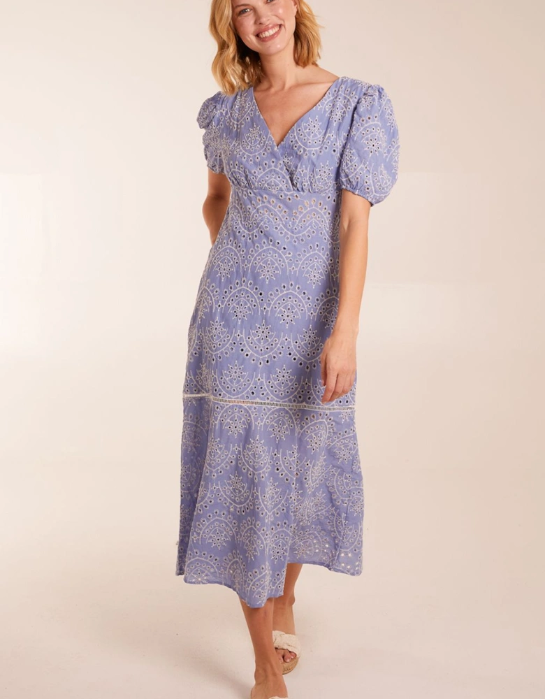 Puff Sleeve Midi Dress