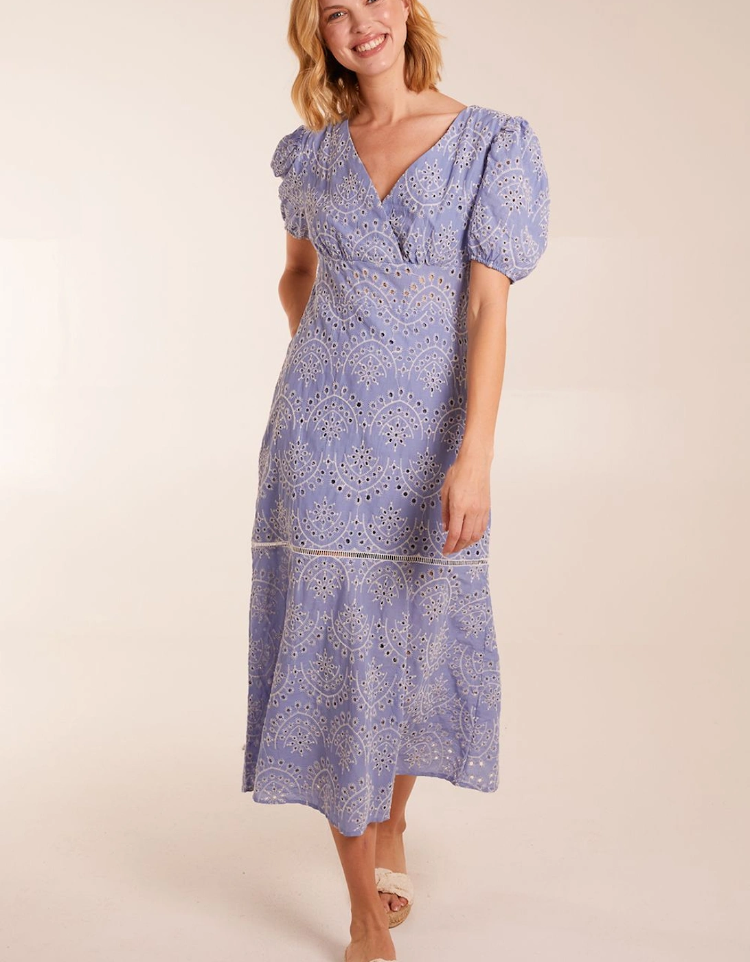 Puff Sleeve Midi Dress, 2 of 1