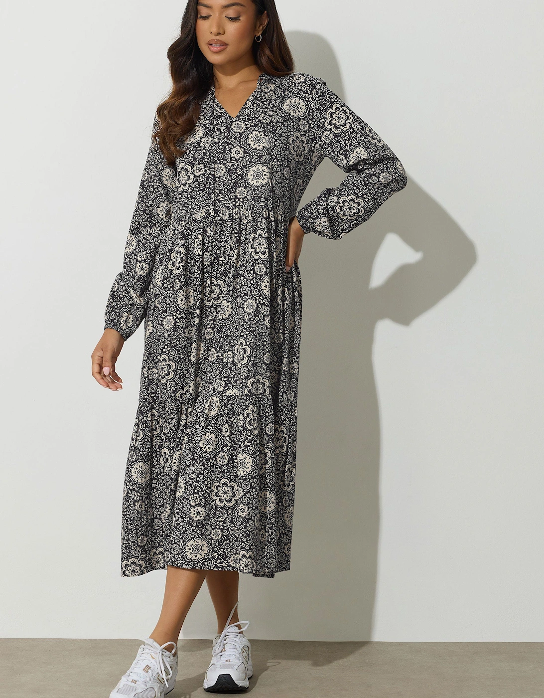 Petite Floral Tie Midaxi Dress, 2 of 1